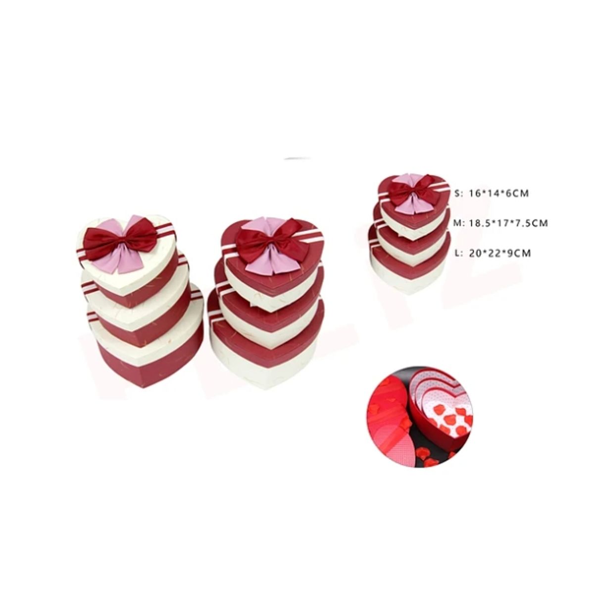 GENERICO - Caja De Regalo Corazon Fucsia Dia De La Madre.