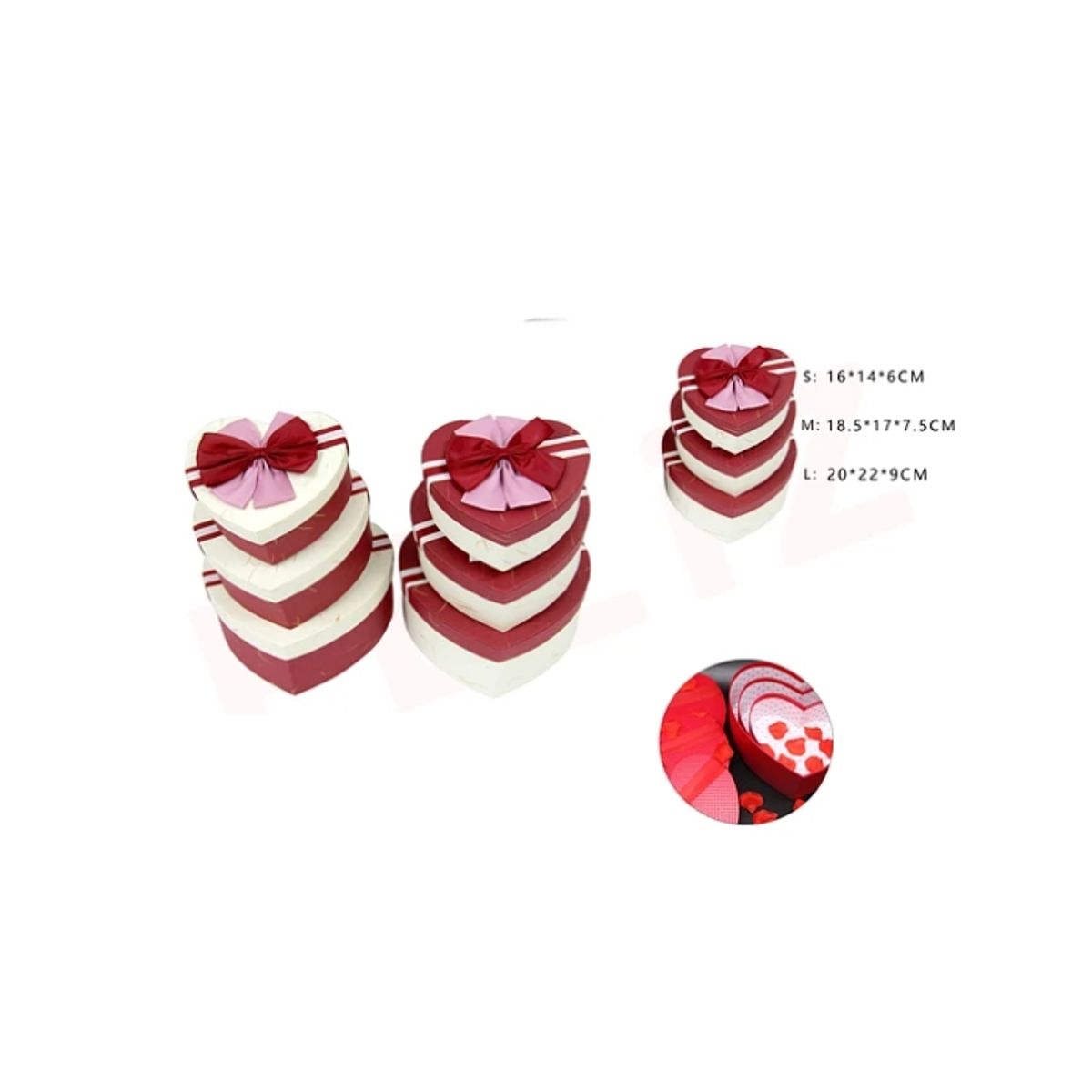 GENERICO - Caja De Regalo Corazon Fucsia Dia De La Madre.