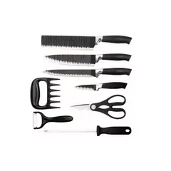 GENERICO - Set De 8 Cuchillos Juego Cuchillos Cocina + Tijera + Pelador