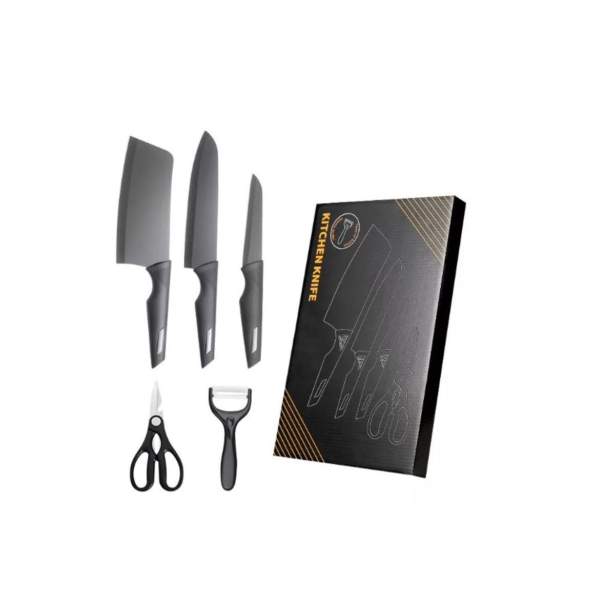 GENERICO - Set Cuchillos Premium Profesional5 Udsjuego Caja Cuchillos