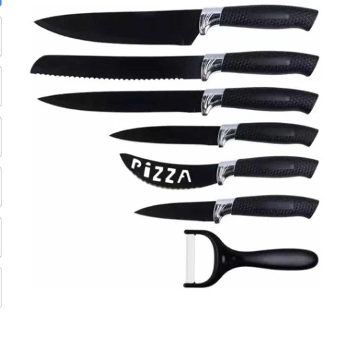 GENERICO - Set Cuchillos De Cocina Acero Inoxidable Antibacterial 7pcs