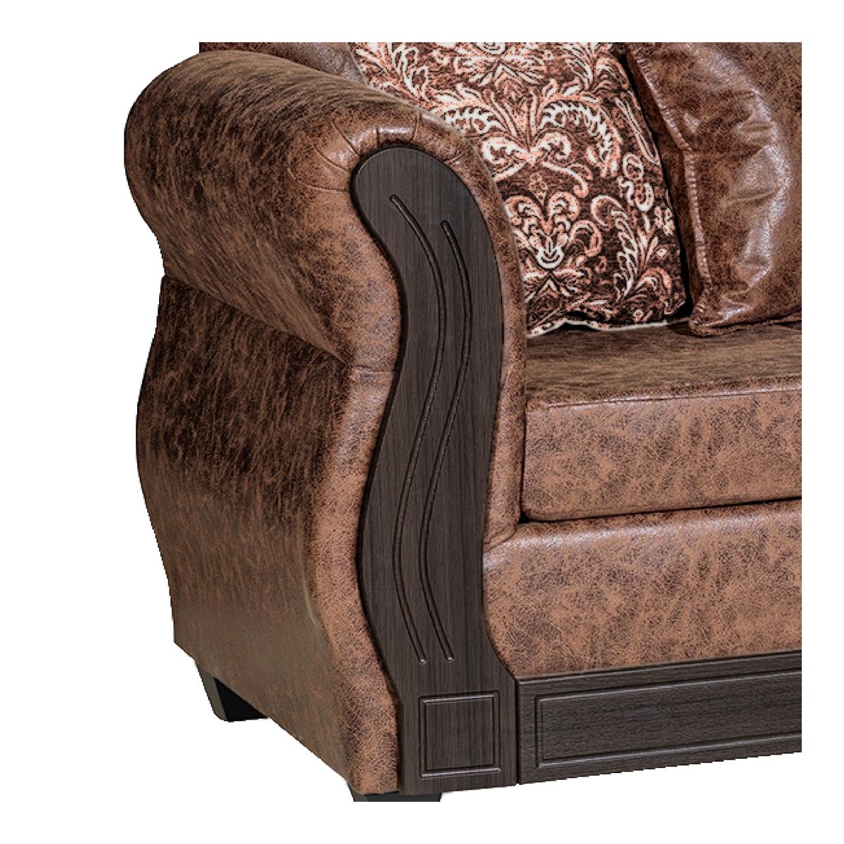 ADONIS LEUDH - Living 3+1+1 Caburgua Envejecido Café Claro.