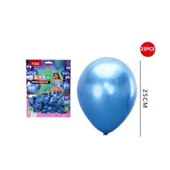 GENERICO - Globo Azul Metalizado 25 Cm 25 Pcs