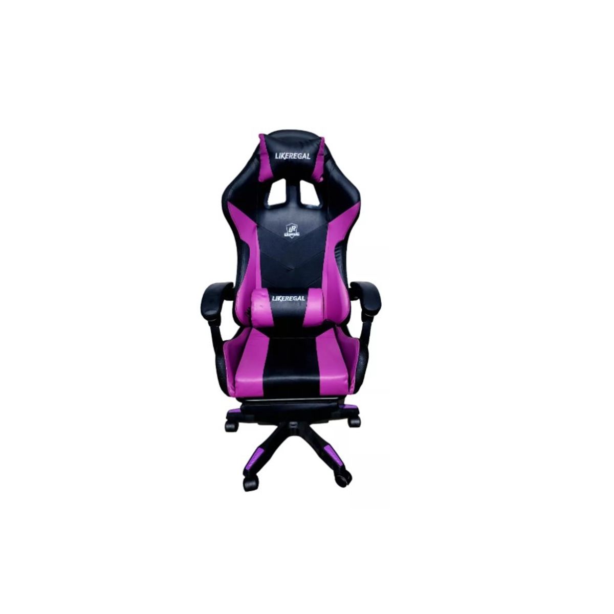 Silla Gamer Luz Rgb Parlante  Reposapiés Masajeador Lumbar Morado, marca GENERICO - Foto Principal