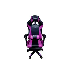 GENERICO - Silla Gamer Luz Rgb Parlante Reposapiés Masajeador Lumbar Morado