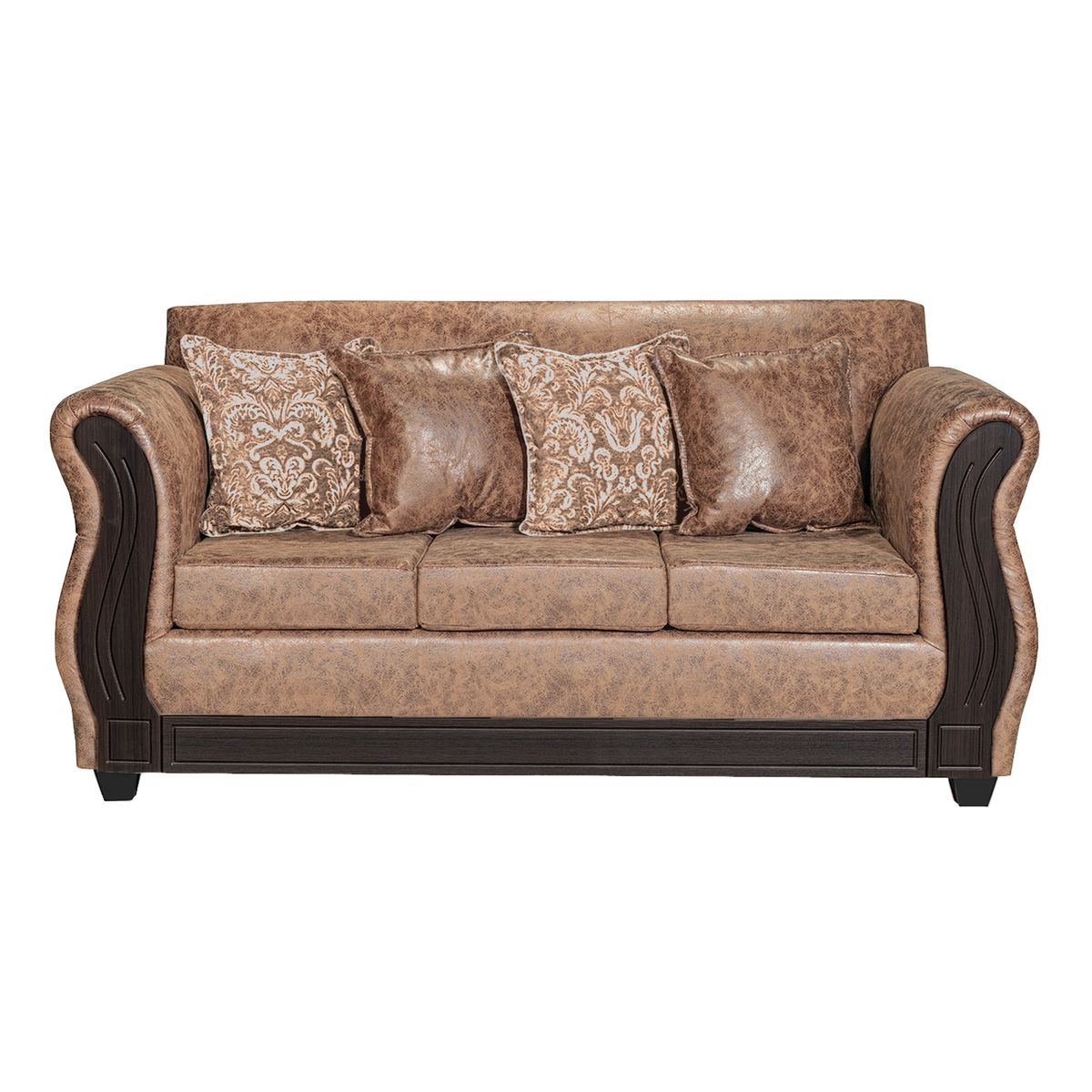 ADONIS LEUDH - Sofá 3 Personas Caburgua Envejecido Café Terracota