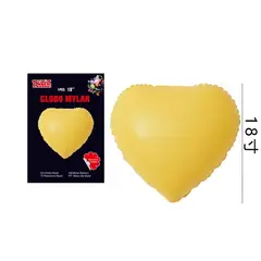 GENERICO - Globo Corazón Amarillo Crema 18Cm
