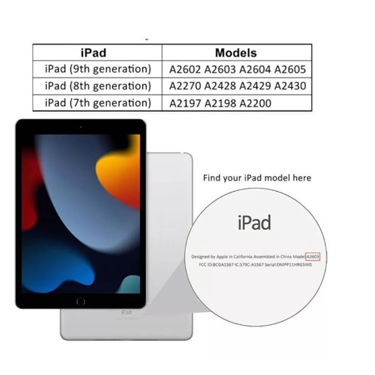 GENERICO - Carcasa Funda Smart Cover Para iPad 7/8/9 Gen 10.2 - Diseño Negro