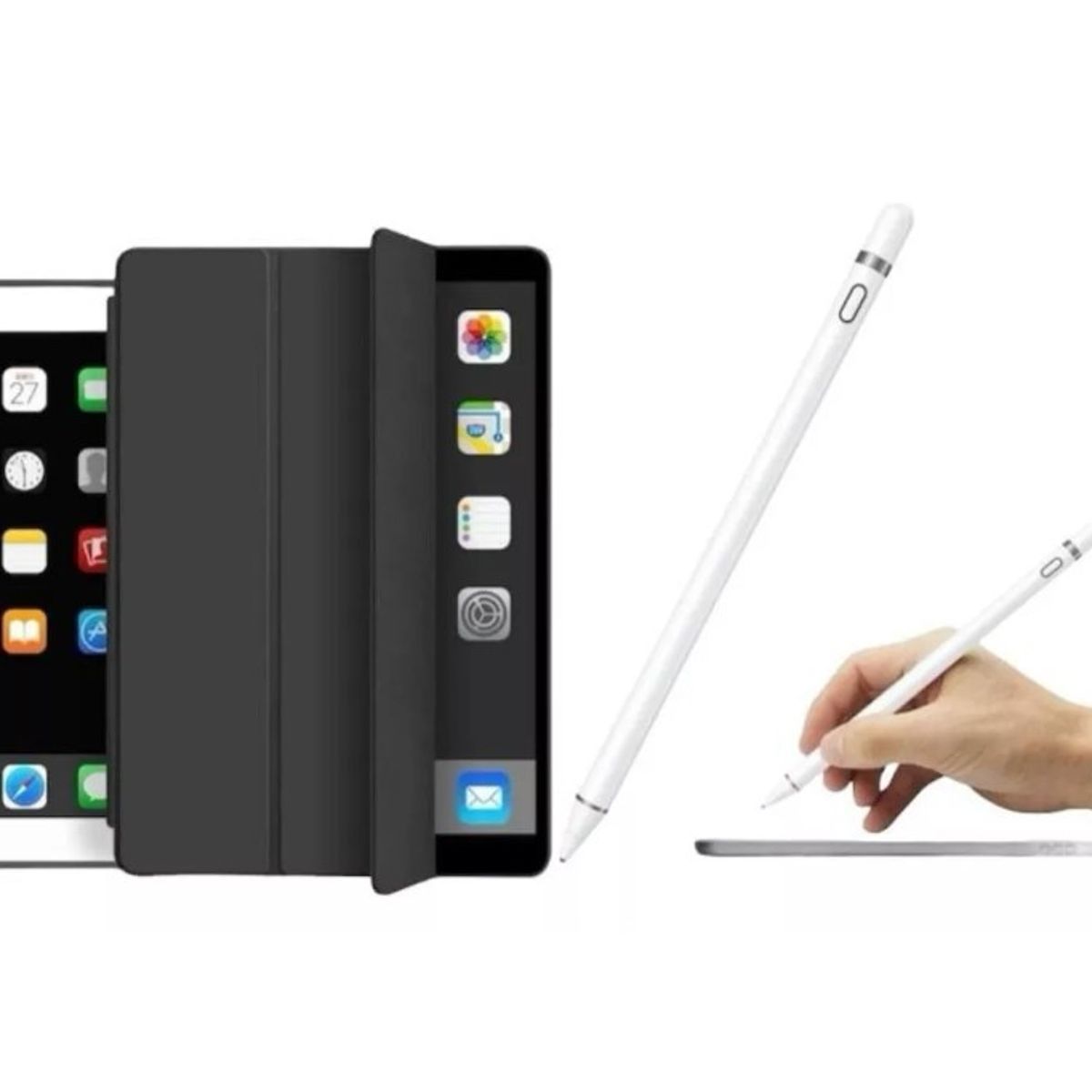 GENERICO - Pack Carcasa Smart Case Para iPad 10.2 7/8/9 + Lapiz Pencil