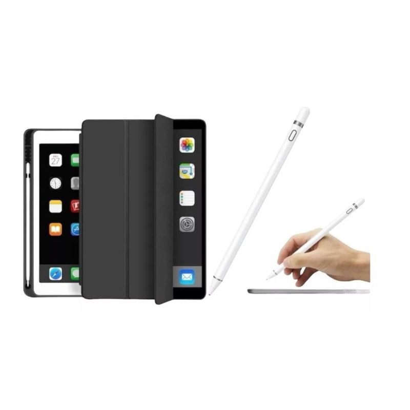 GENERICO - Pack Carcasa Smart Case Para iPad 10.2 7/8/9 + Lapiz Pencil