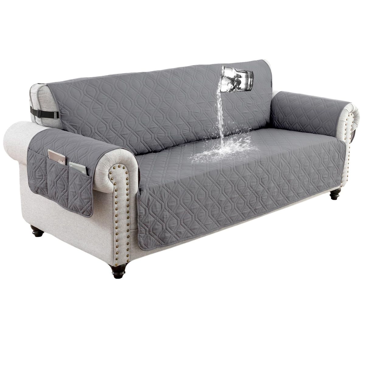 EVERSO - Fundas,cubre Sofa Sillon 3 Plazas Para Mascotas Reversible