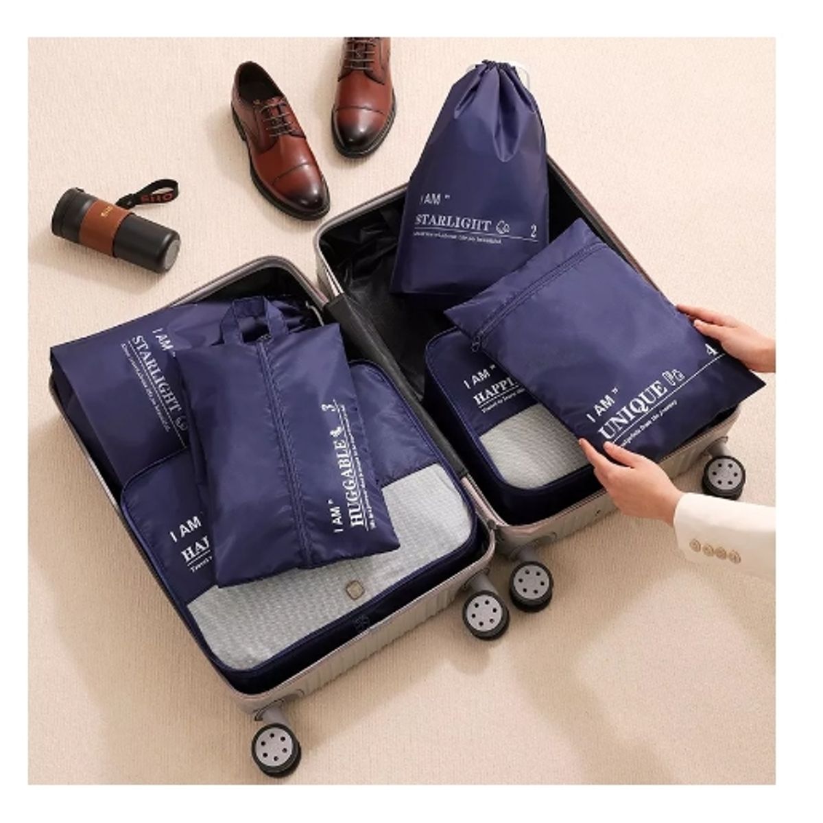 GENERICO - Bolsas Organizadoras De Maleta Viajes Impermeables, 6 Piezas