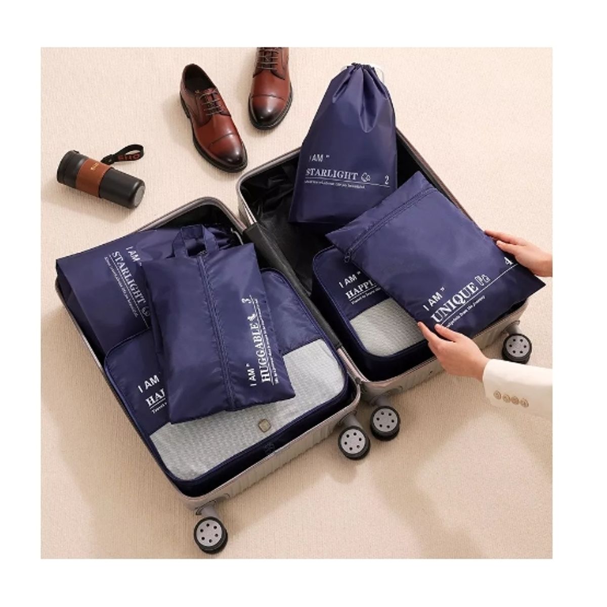 GENERICO - Bolsas Organizadoras De Maleta Viajes Impermeables, 6 Piezas