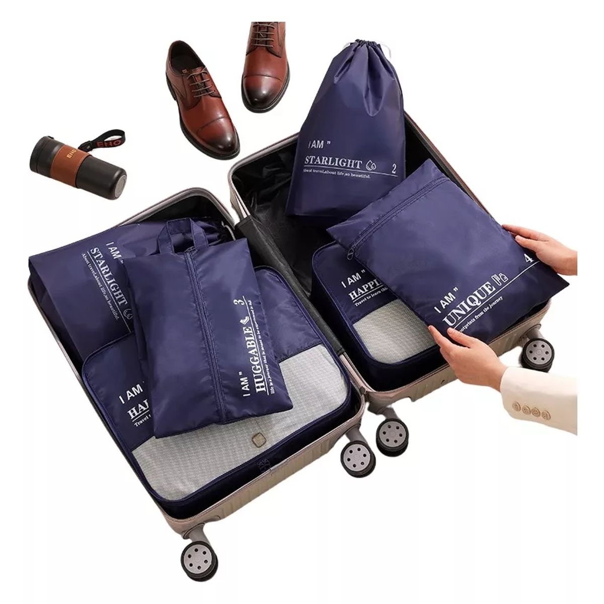 GENERICO - Bolsas Organizadoras De Maleta Viajes Impermeables, 6 Piezas