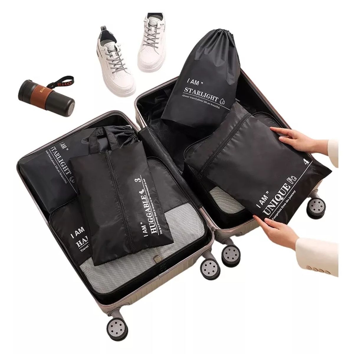 GENERICO - Bolsas Organizadoras De Maleta Viajes Impermeables, 6 Piezas