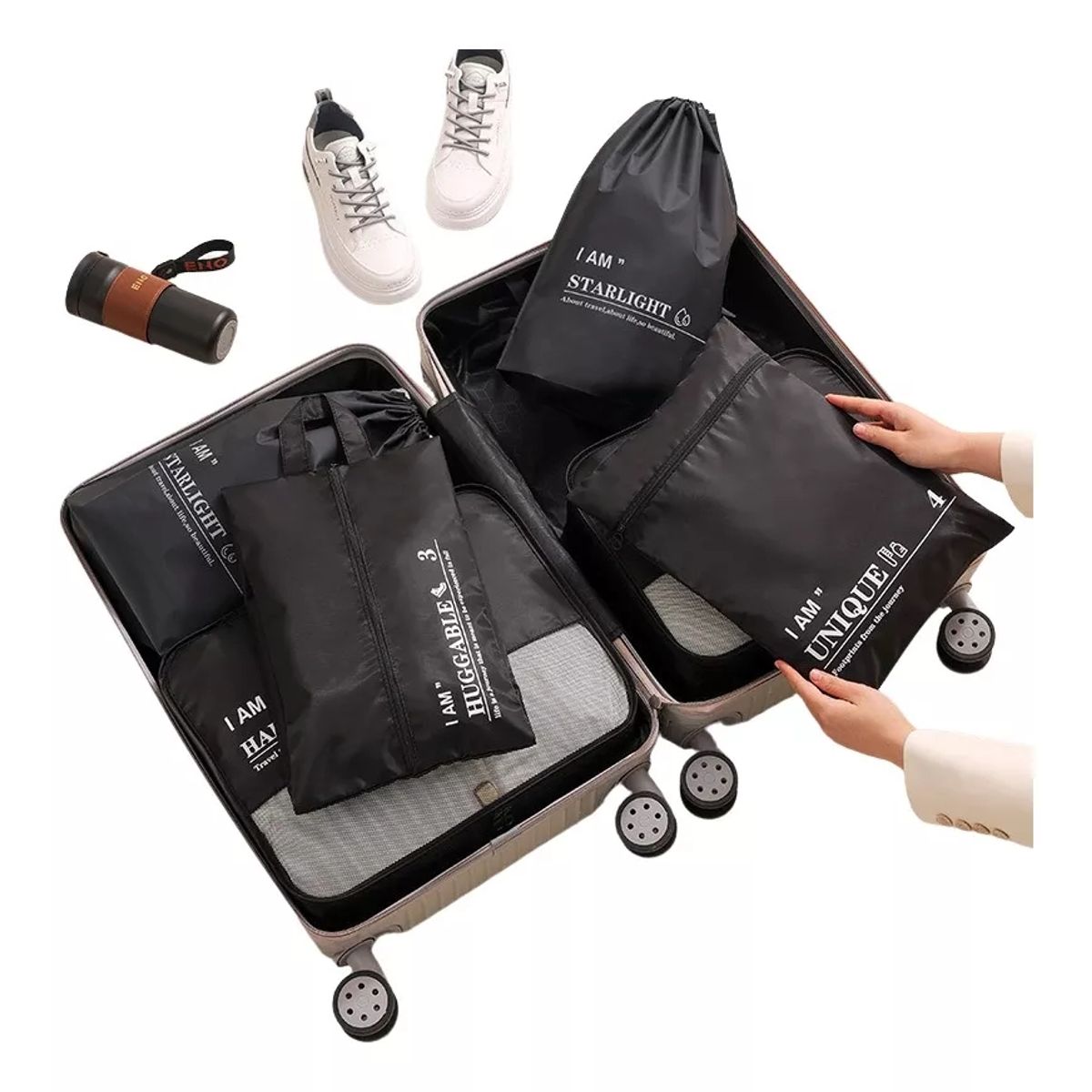 GENERICO - Bolsas Organizadoras De Maleta Viajes Impermeables, 6 Piezas