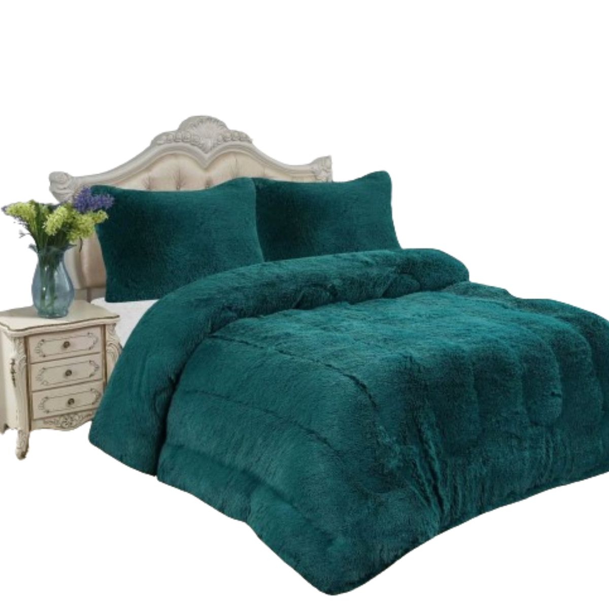 GENERICO - COBERTOR PLUMON 1.5 PLAZA PELUDITO CON CHIPORRO VERDE TF