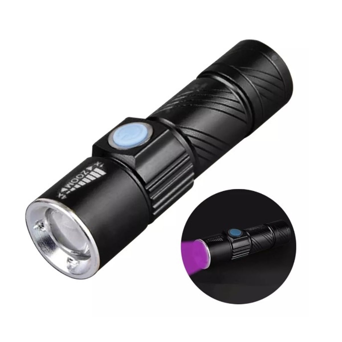 GENERICO - Linterna Uv Ultravioleta Led Recargable Usb Detector Billete