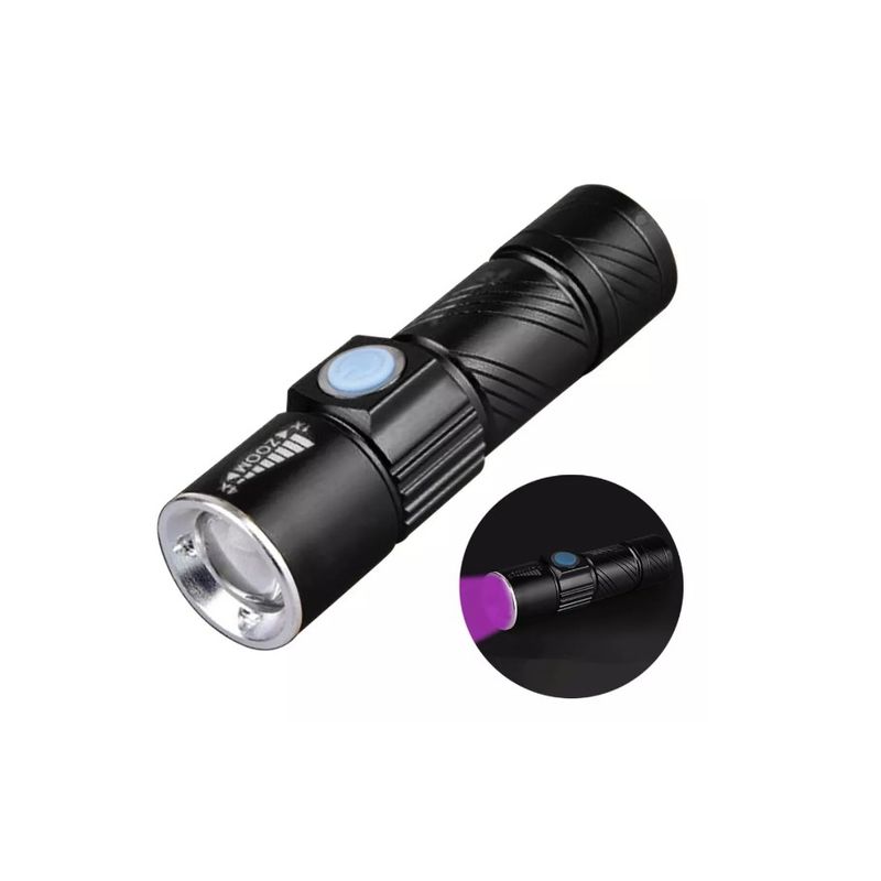 GENERICO - Linterna Uv Ultravioleta Led Recargable Usb Detector Billete