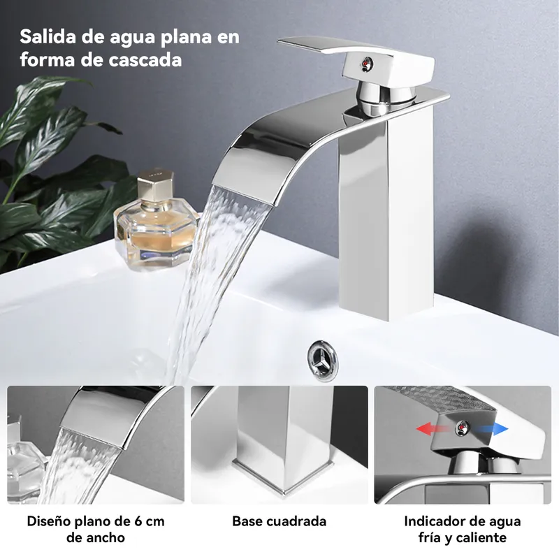 LEFORGE Llave Monomando Lavamanos Fregadero Grifería Baño Cascada