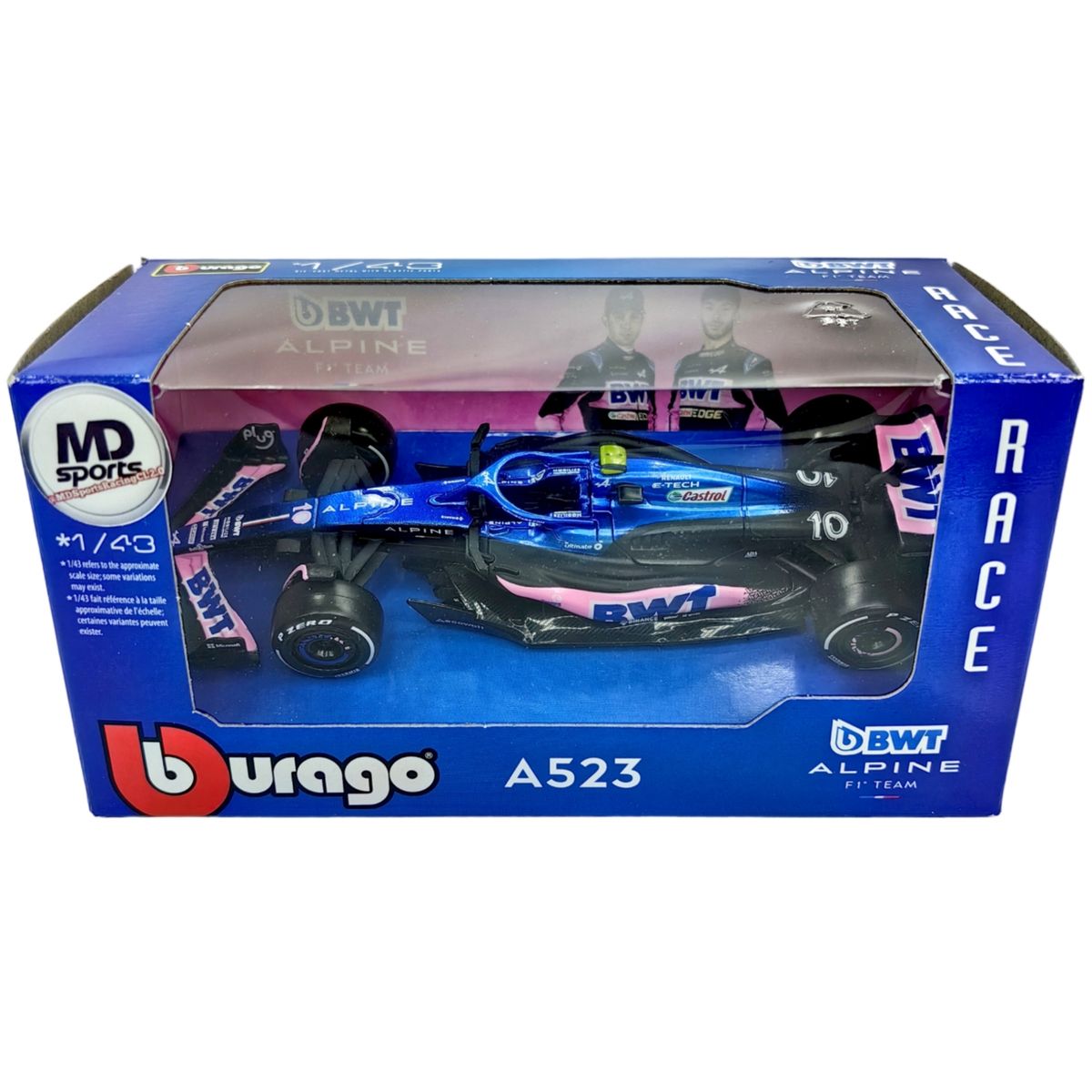 BBURAGO - Auto F1 Alpine A523 2023 #10 Pierre Gasly Caja Normal 1:43