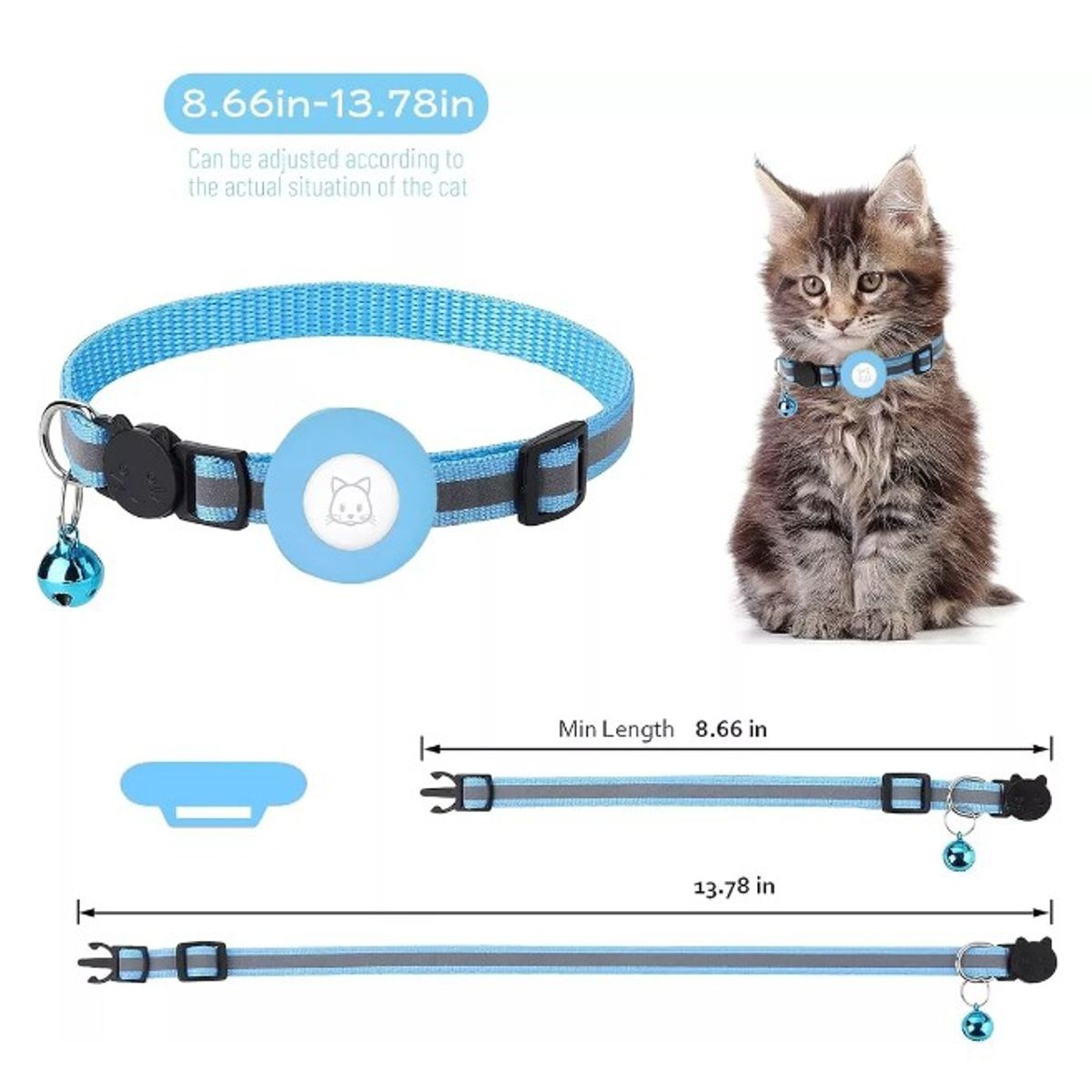 GENERICO - Collar Correa Con Funda Para Airtag Localizar Gato  Perro