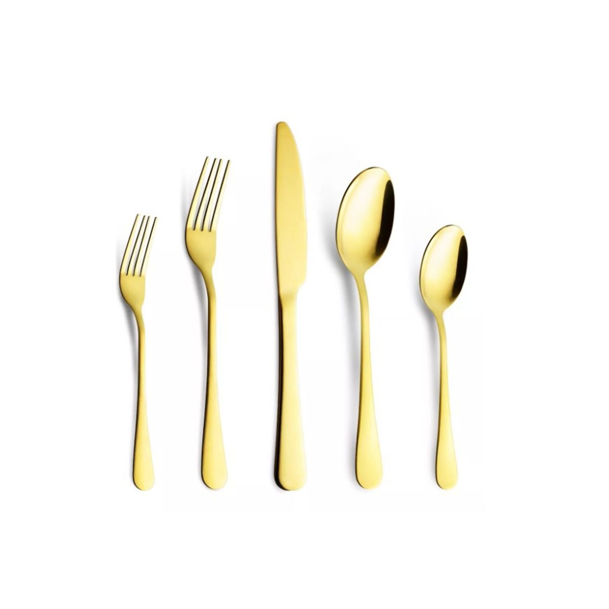 GENERICO - Juego De Cubiertos De Acero Inoxidable, 30 Piezas Dorados