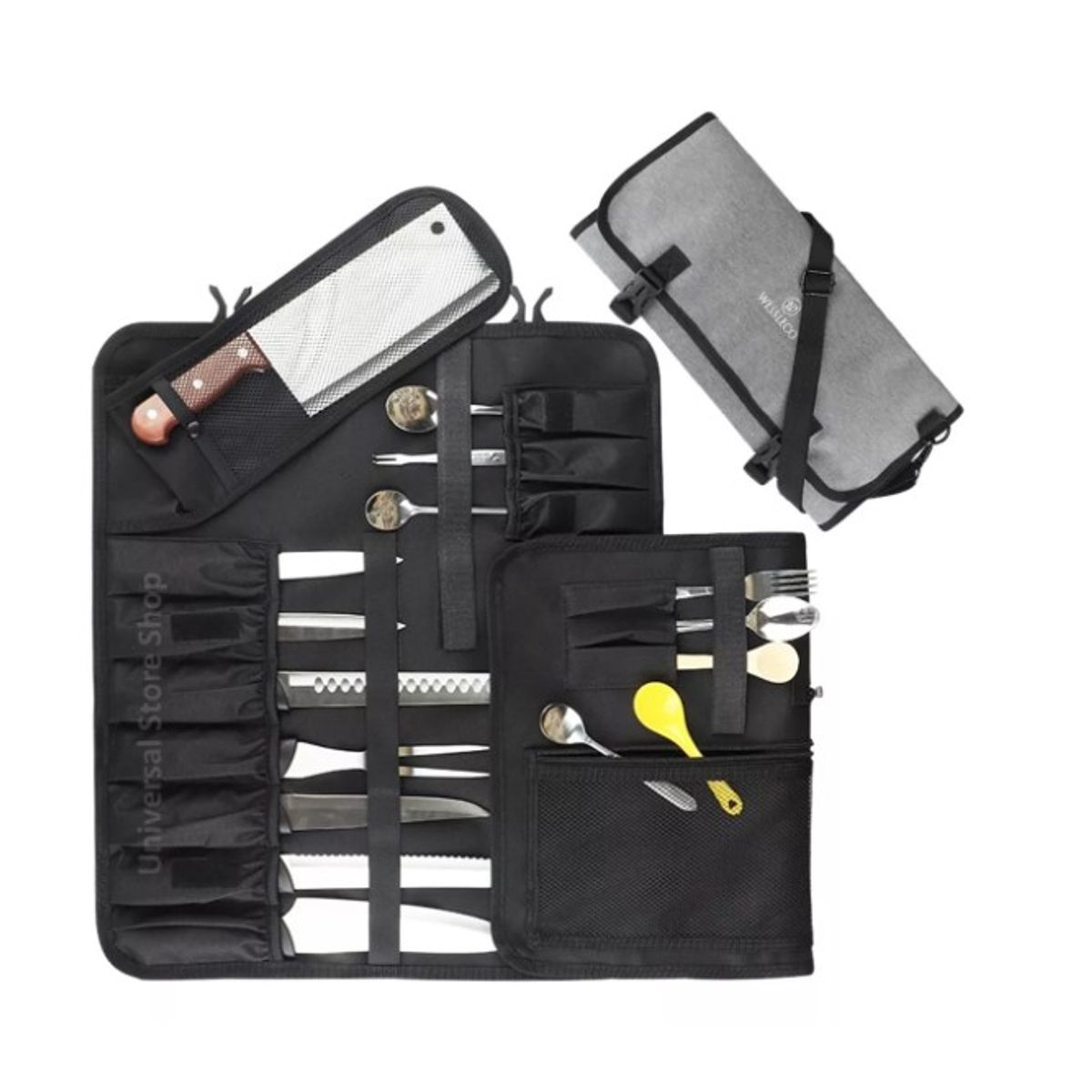 GENERICO - Bolso Porta Cuchillo Cocina Chef Parrilla Asado Picnic uss