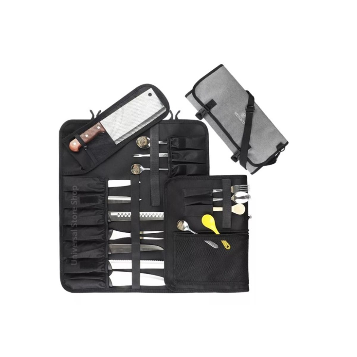 GENERICO - Bolso Porta Cuchillo Cocina Chef Parrilla Asado Picnic uss