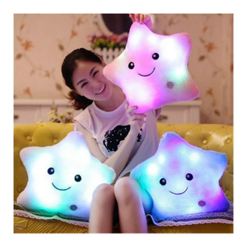 GENERICO - Cojín Almohada Forma Estrella Luminosa Espanta Cuco Color Violeta