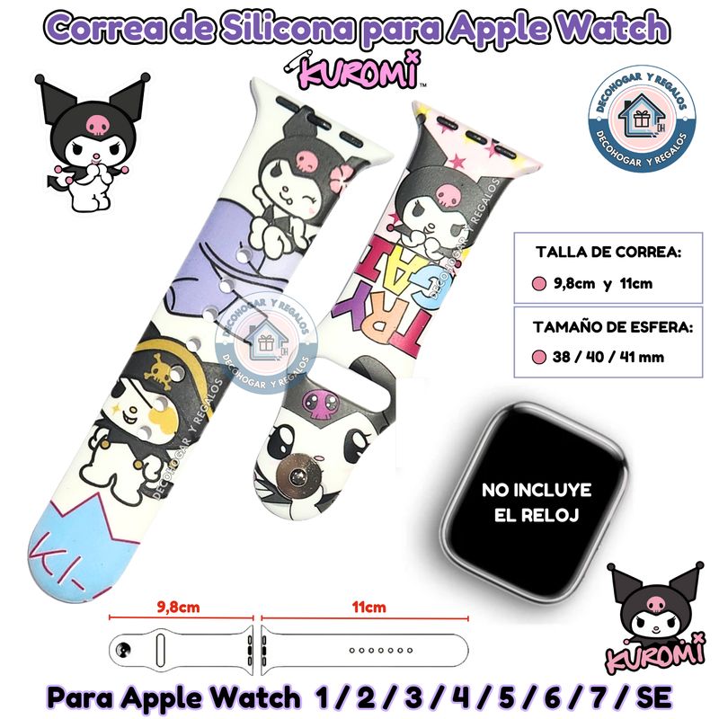 GENERICO - Correa Para Apple Watch Kuro Personajes 38-40-41MM