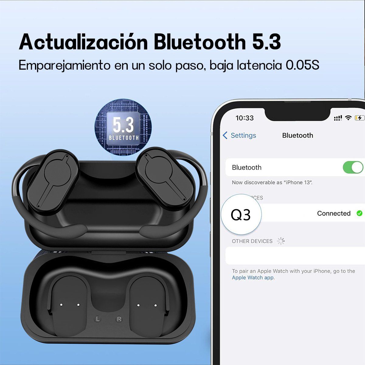 AIZO - Uno-dos Audífonos Inalámbricos Bluetooth Over-ear Q3