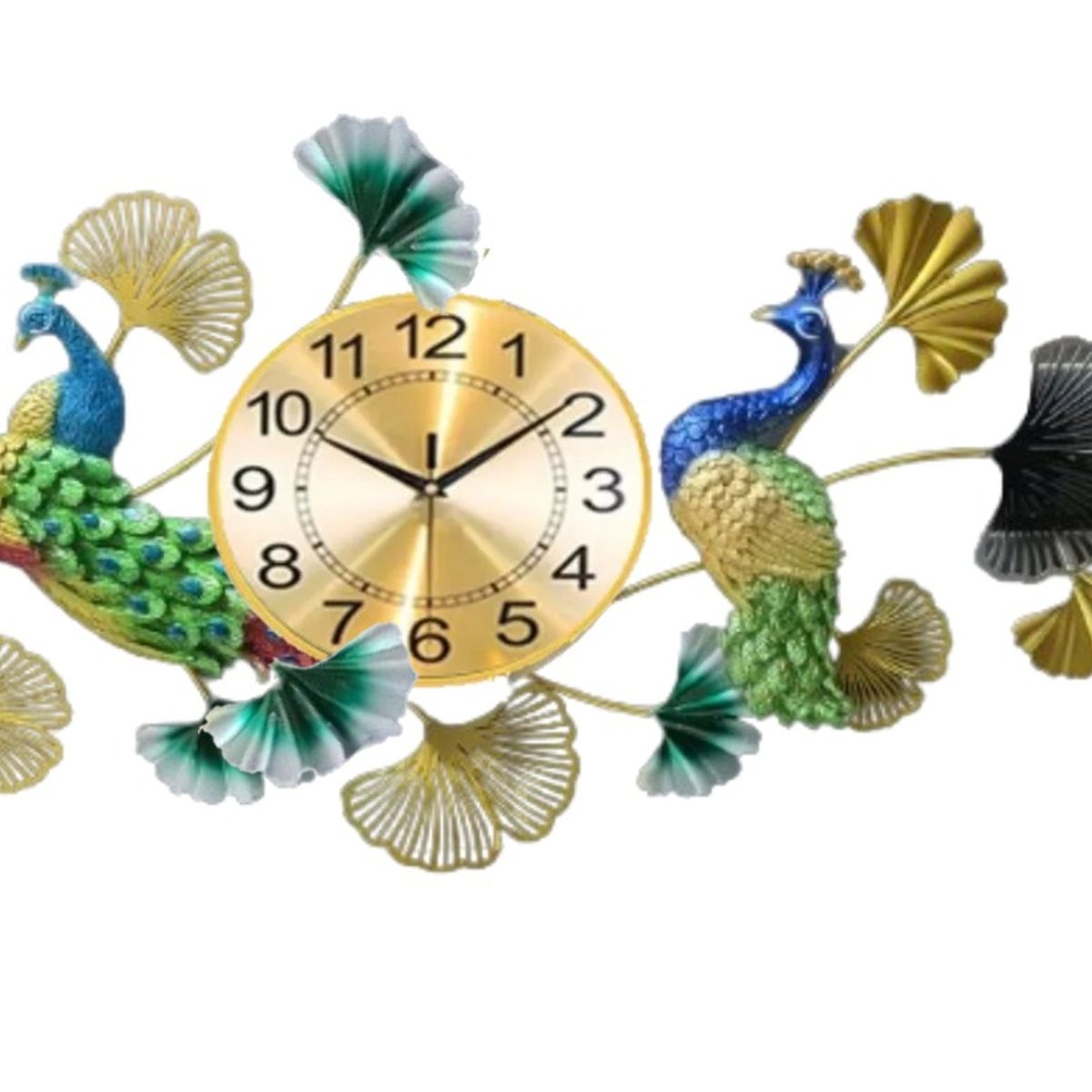 GENERICO - Reloj De Pared Pavo Real Elegante