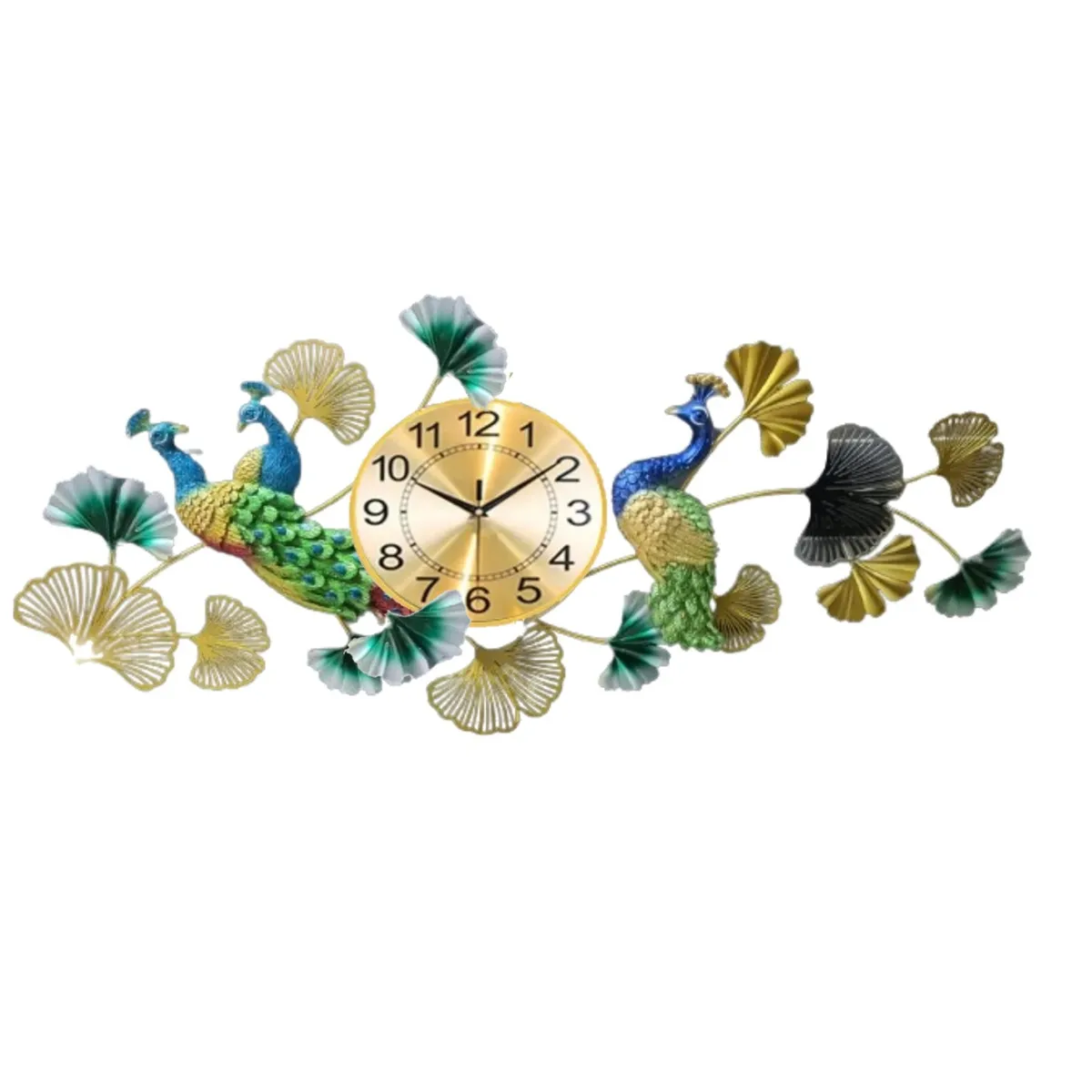GENERICO - Reloj De Pared Pavo Real Elegante