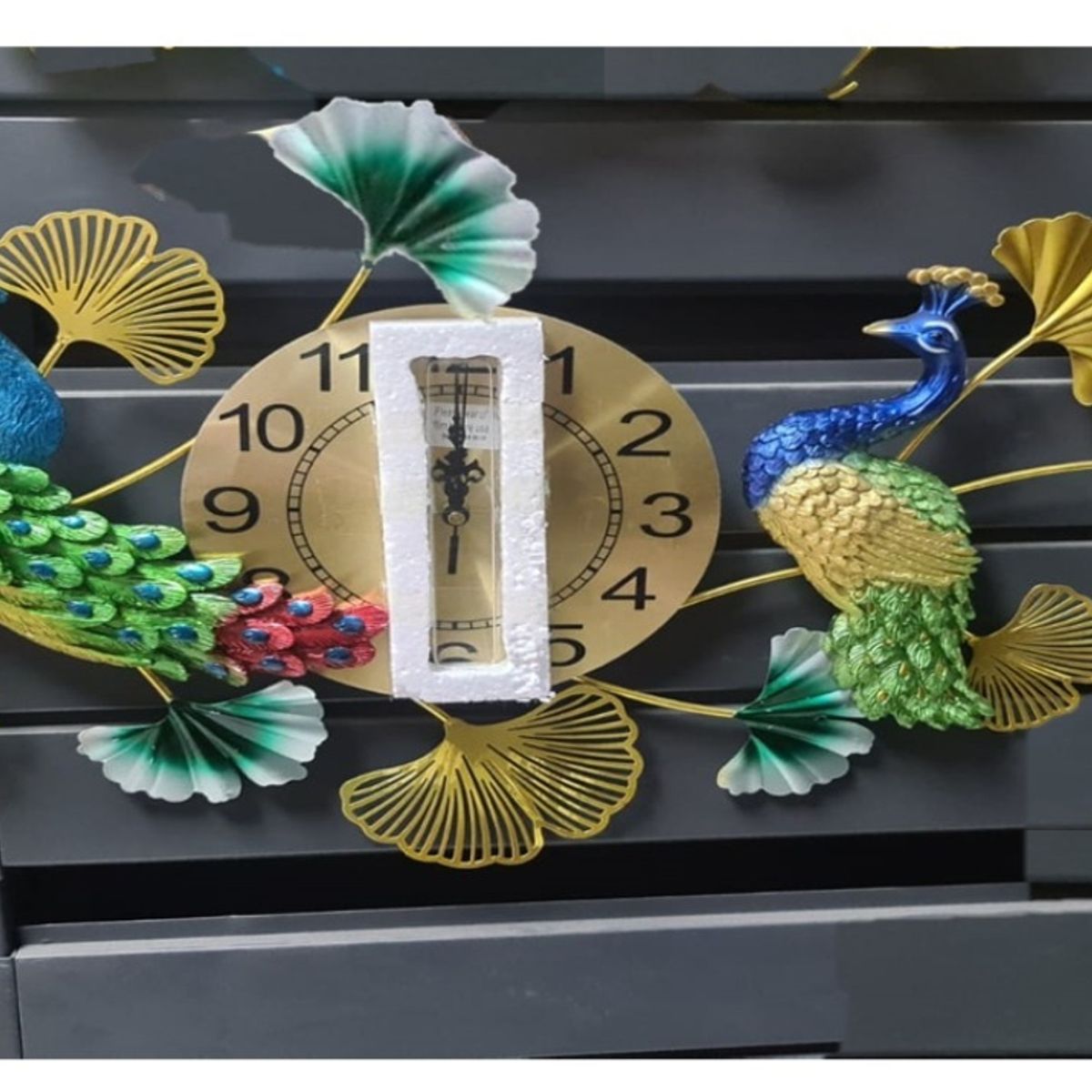 GENERICO - Reloj De Pared Pavo Real Elegante