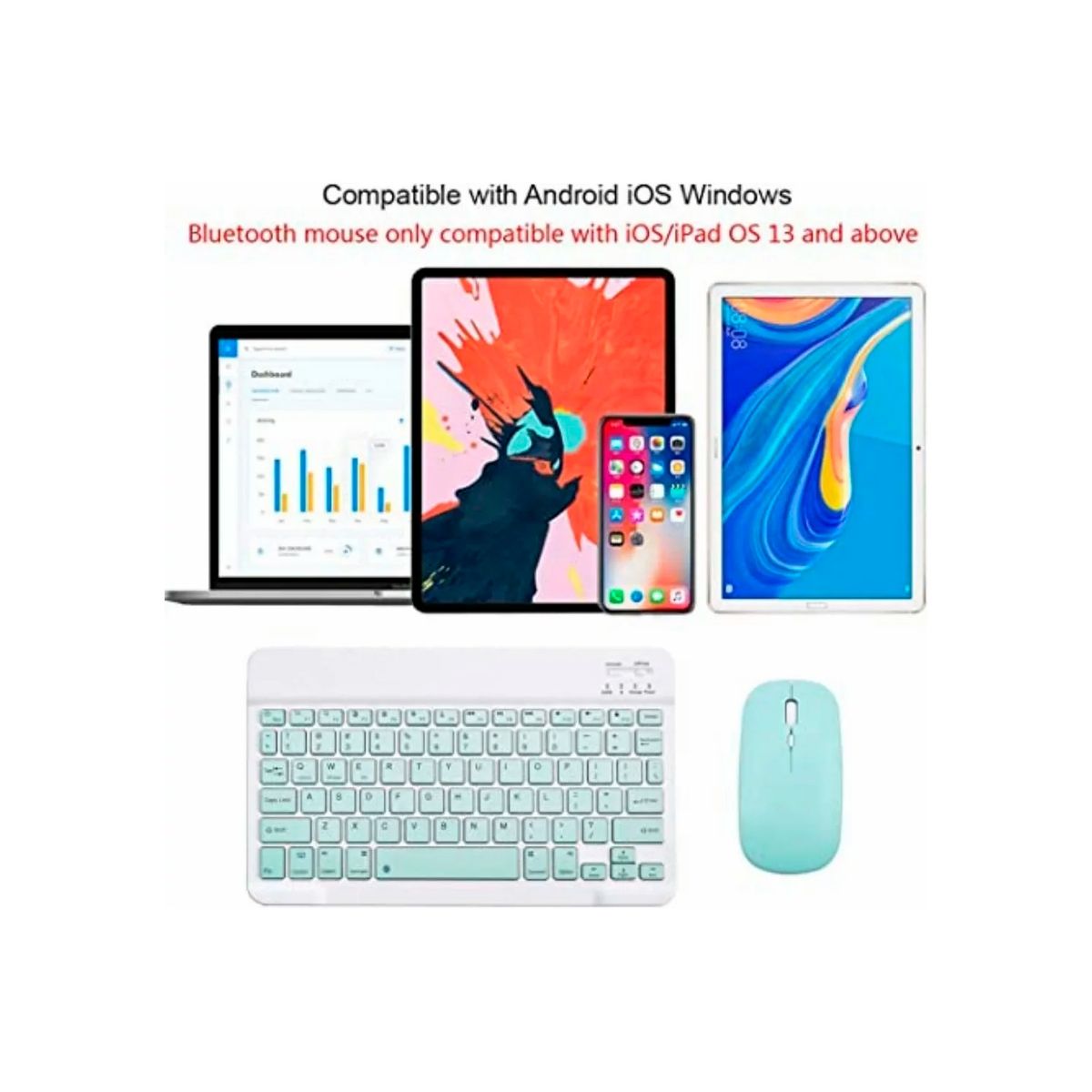 GENERICO - Kit De Teclado Bluetooth Con Ratón Soporte Teléfonotablet
