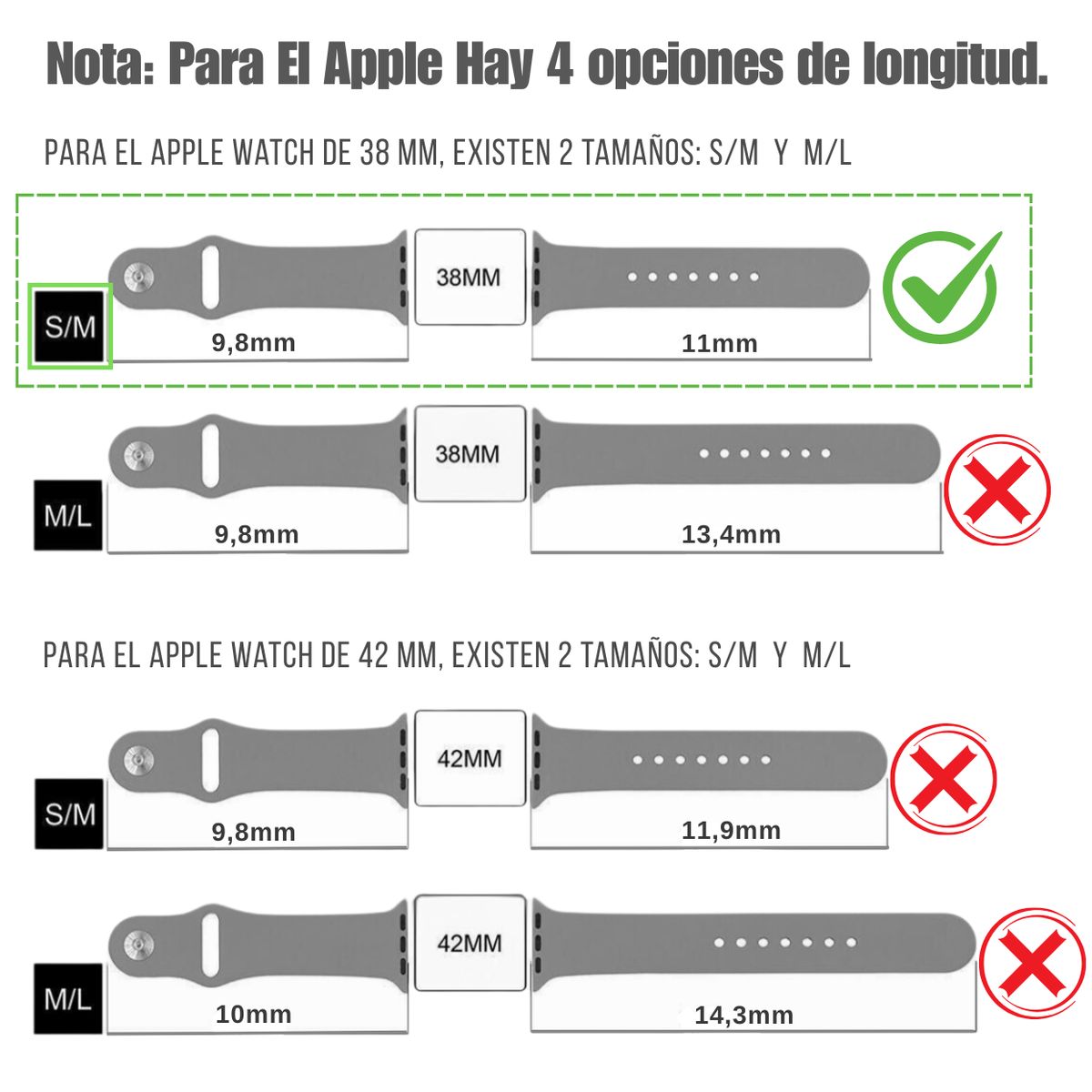 GENERICO - Correa Para Apple Watch Hello K  38-40-41MM