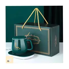 GENERICO - Taza De Cafe Mug Con Calentador Electrico Inteligente Verde