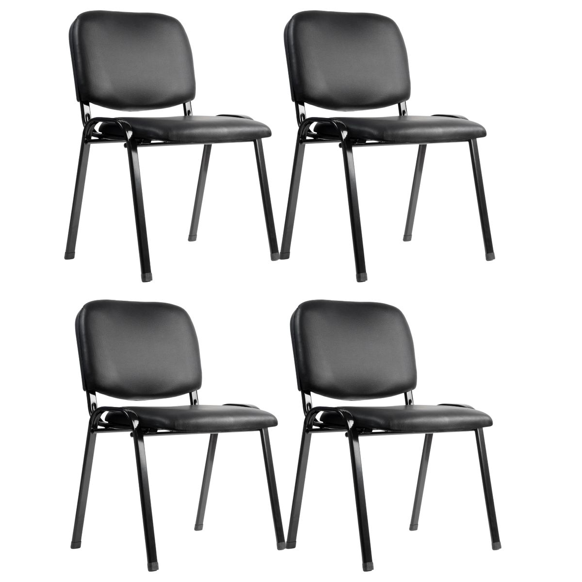 MODERNISMO - Pack 4 Sillas Tapizada Ecocuero Recepción Cacino