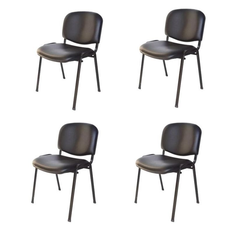 WARRIOR - Pack 4 Sillas Tapizada Ecocuero Recepción Cacino