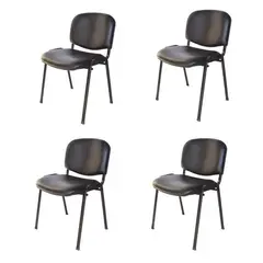 WARRIOR - Pack 4 Sillas Tapizada Ecocuero Recepción Cacino