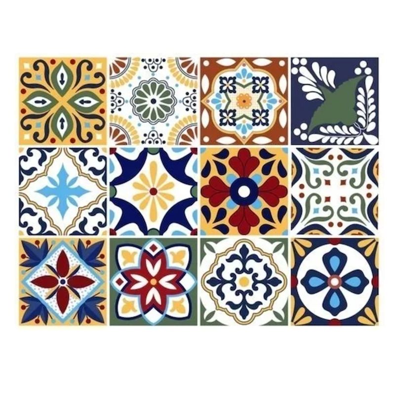 GENERICO - Azulejos Autoadhesivos Transparente Talavera