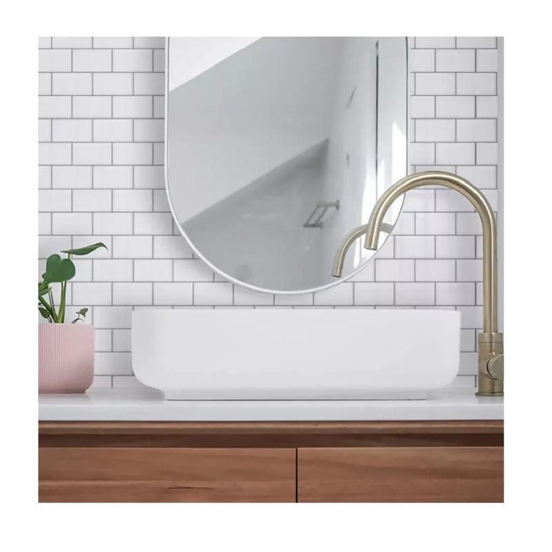 GENERICO - Azulejos Vinílicos Autoadhesivos 3d Ladrillo Blanco Valdeco