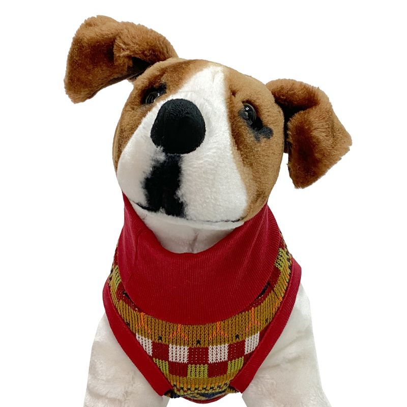 KIMBAPETS - CHALECO PERRO - GRECA ROJO CAFÉ TALLA S