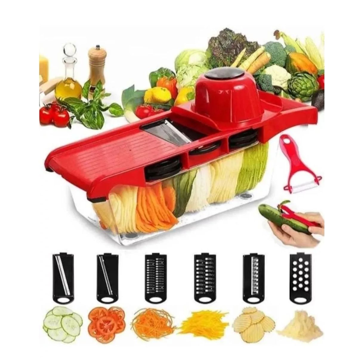 GENERICO - Rallador Multifuncional De 6 Cortes Diferentes..