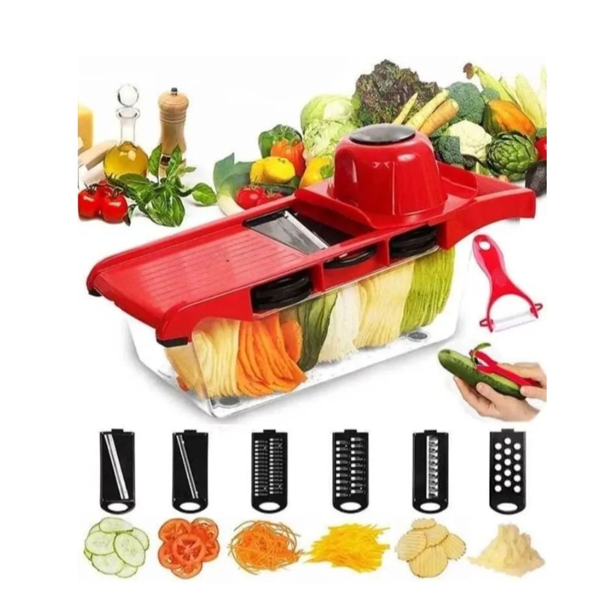 GENERICO - Rallador Multifuncional De 6 Cortes Diferentes..