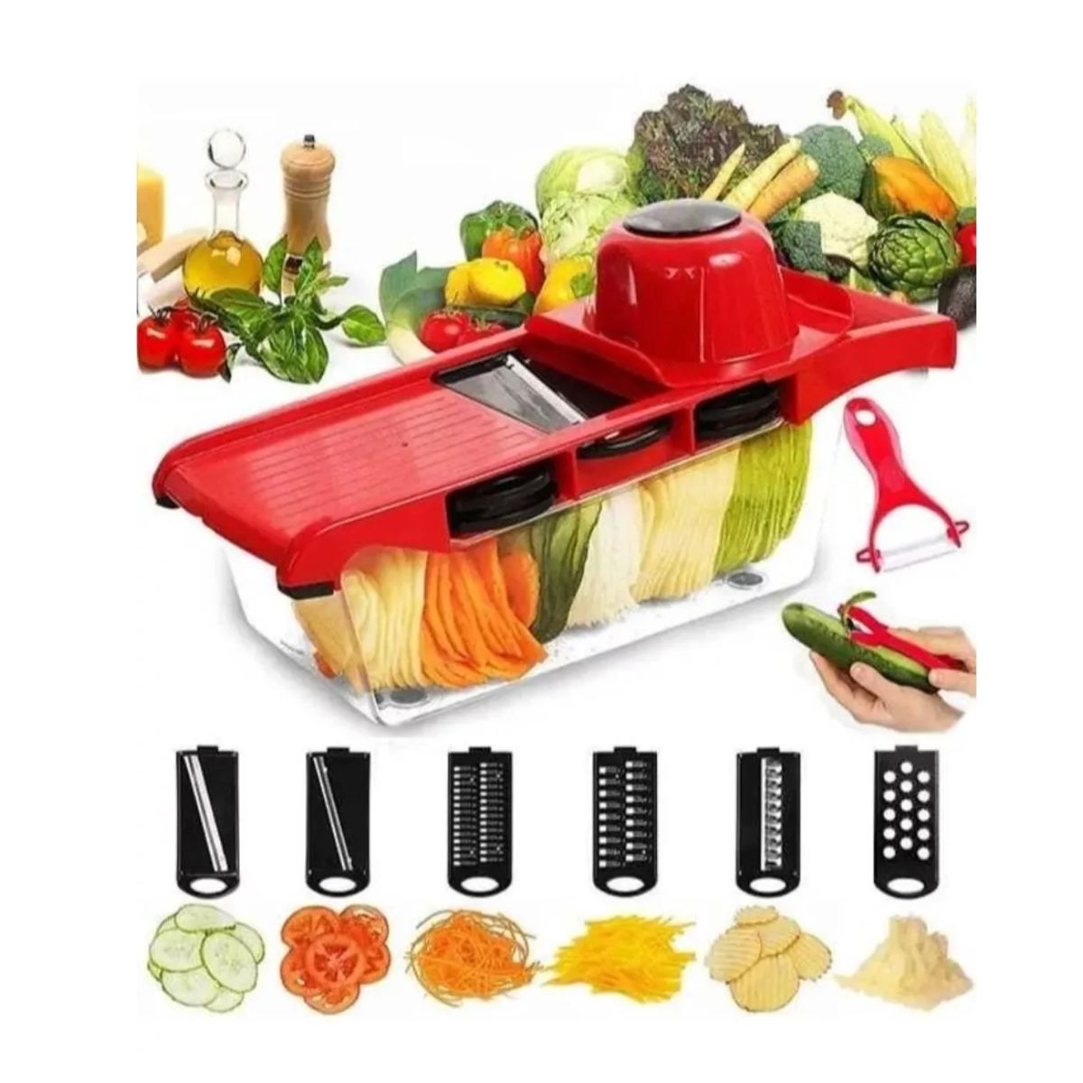 GENERICO - Rallador Multifuncional De 6 Cortes Diferentes..