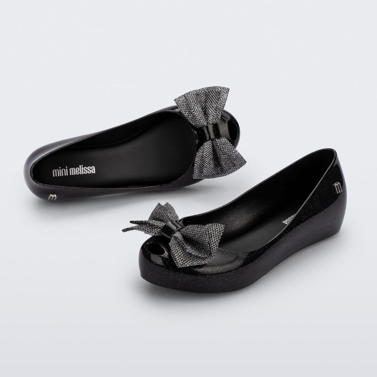MELISSA - Ballerina Mini Melissa Ultragirl Sweet XII Inf Negro Glitter