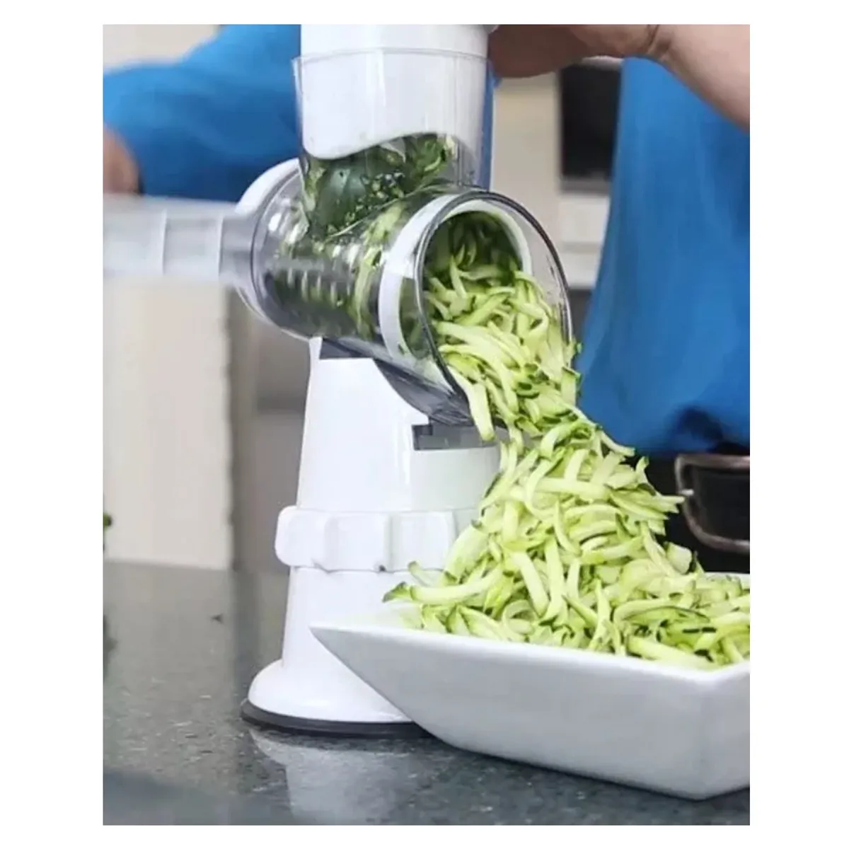 GENERICO - Rallador Rebanador De Verduras Manual Multifuncional 3 En 1