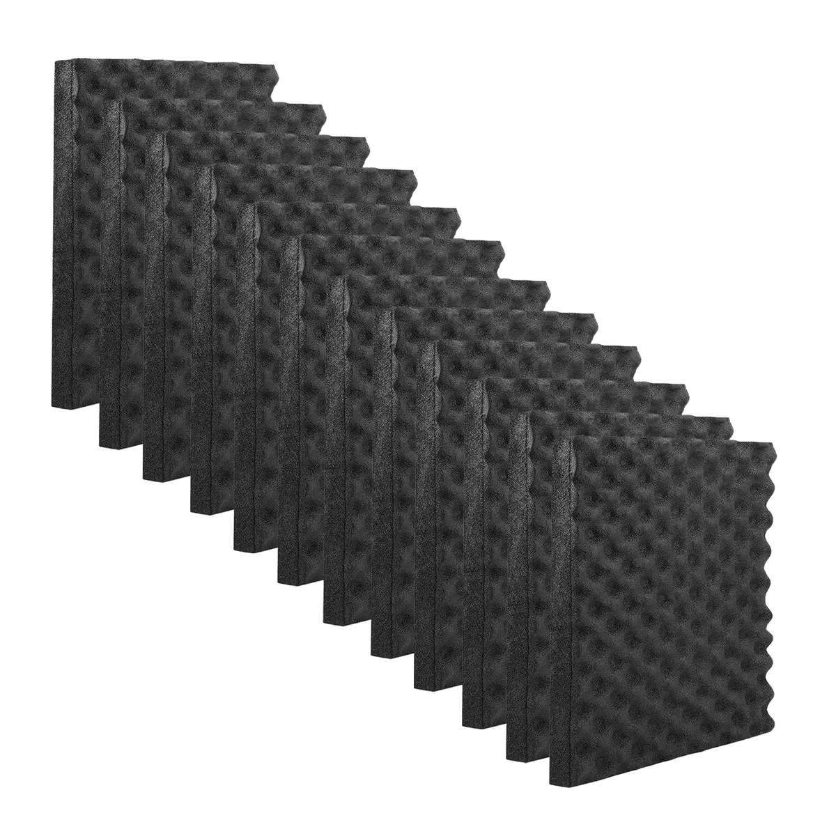SDFIT - Kit 12 Paneles Espuma Acústica Huevo Alta Densidad 30x30x5cm